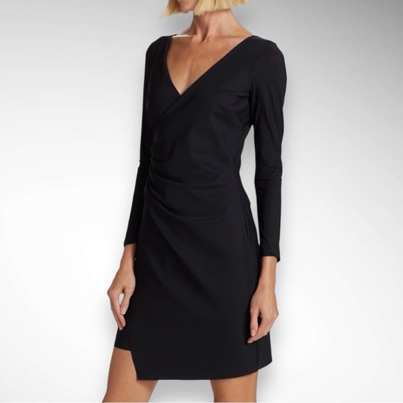CHIARI BONI LA‎ PETITE ROBE Asymmetric Surplice Mini Cocktail Dress | EUC - Picture 1 of 7